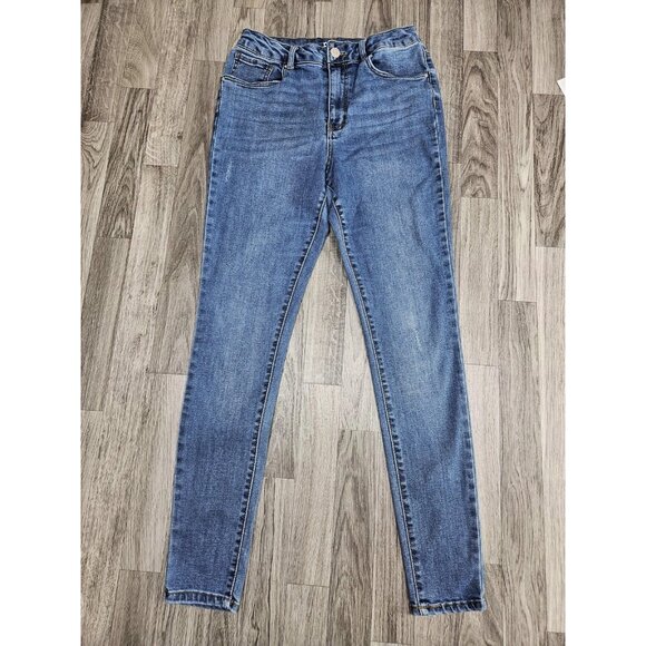 (3/$35) Refuge Miami Jeans Womens 9 Blue High Rise Super Skinny Stretch Denim - Picture 1 of 12
